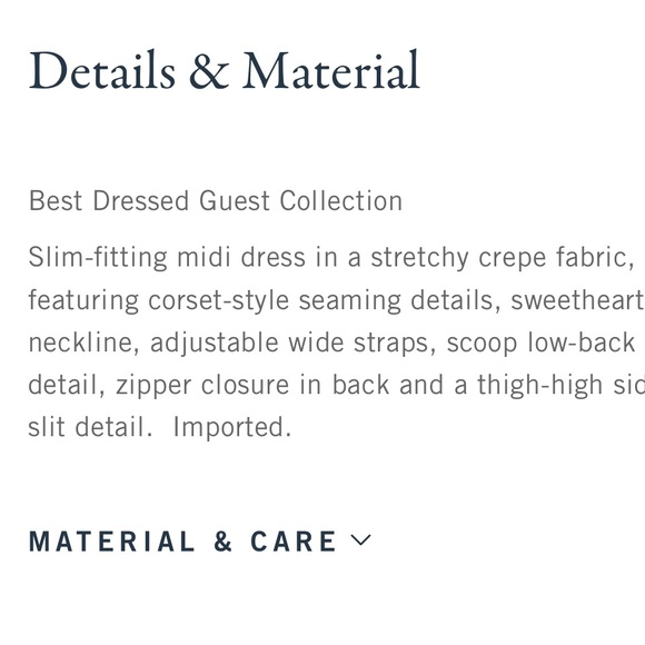 Abercrombie & Fitch Wide Strap Corset Midi Dress - Picture 2 of 10